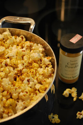 Yum! Curried popcorn!