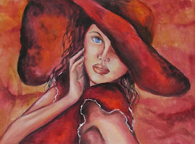 tablou fata palarie rosie