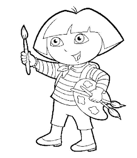 dora the explorer, dora coloring pages