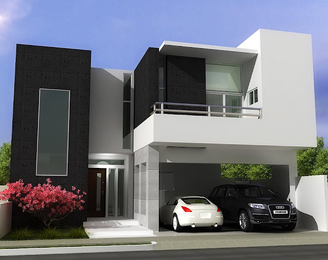 Desain rumah mewah minimalis modern 2 lantai