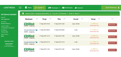 Tutorial Booking tiket Pesawat di Greai Loketnesia