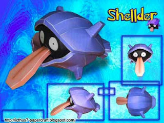 Pokemon Shellder Papercraft