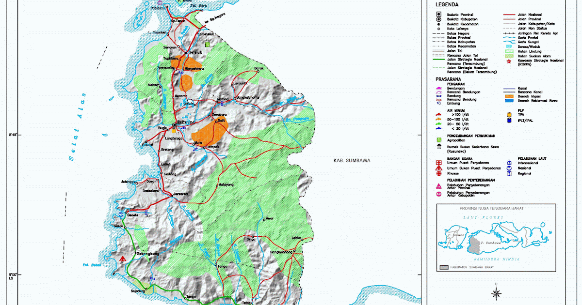  Peta  Kota Peta  Kabupaten Sumbawa Barat 