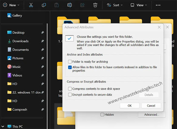 mengunci folder di laptop windows 11 dengan password