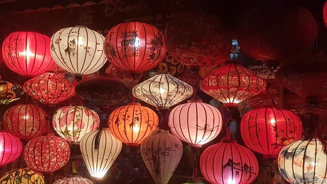 Beautiful handmade paper lanterns for sale in Hoi An.