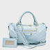 Balenciaga Giant 12 Boston Leather Pale Blue Handbag