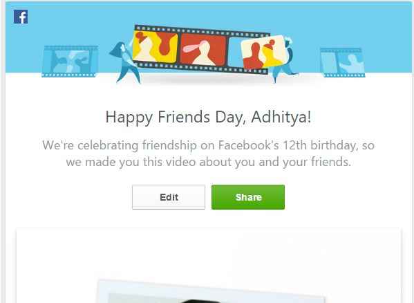 Membuat Hari Pertemanan di Facebook