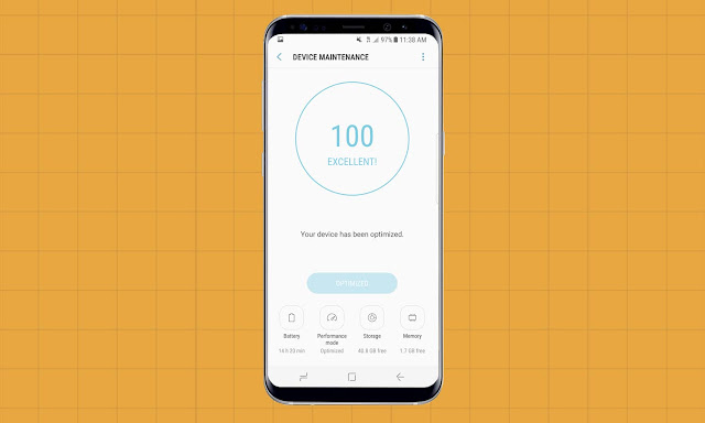 optimize smart phone galaxy s8