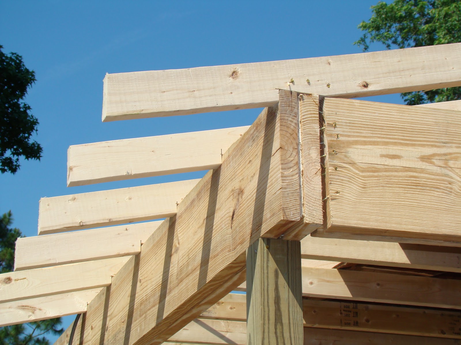 construction reports: framing the porch roof