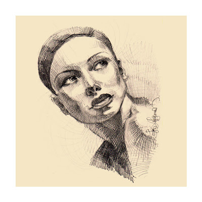 female face sketch