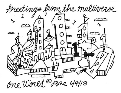 Greetings from the multiverse.One world.