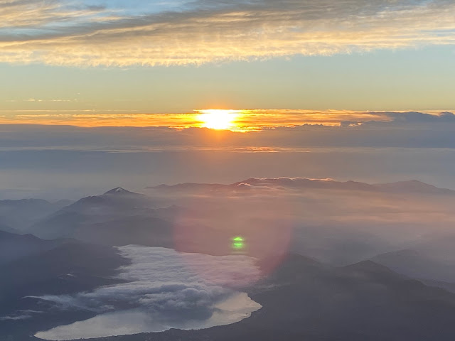 View of Yamanakako from top of Mt. Fuji