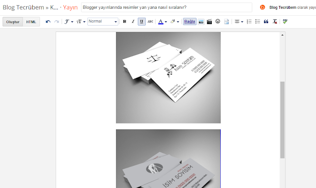Blogger görsel ekleme