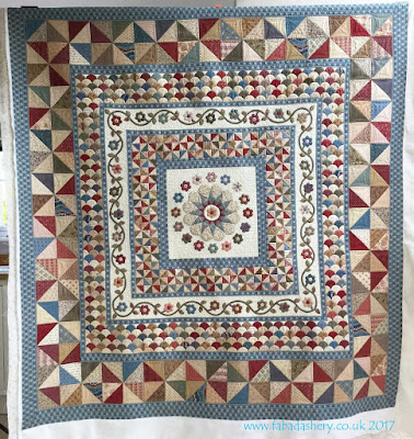 'Oakhampton' quilt made by Jenny Otto,  custom quilted by Frances Meredith, designed by Karen Styles,  Somerset Patchwork