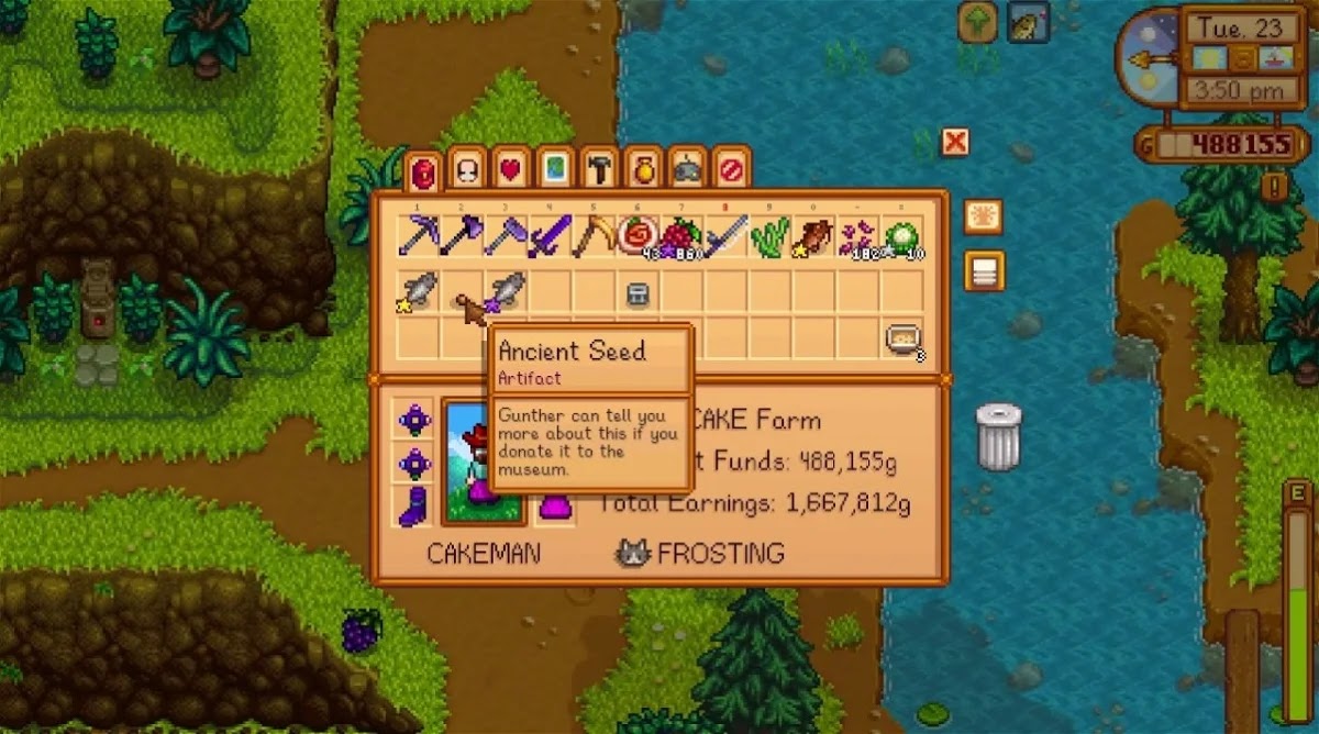 What are the seeds from the Stardew Valley farm for?