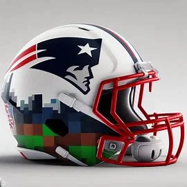 New England Patriots Minecraft Concept Helmet