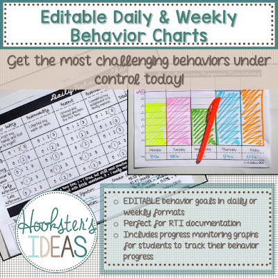 Editable Daily and Weekly Behavior Charts help you get unruly behavior under control!