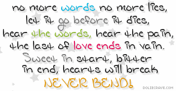 Love Ends Never Bend