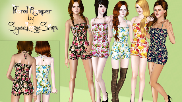 My Sims 3 Blog: Floral Rompers by Syee Lovesims