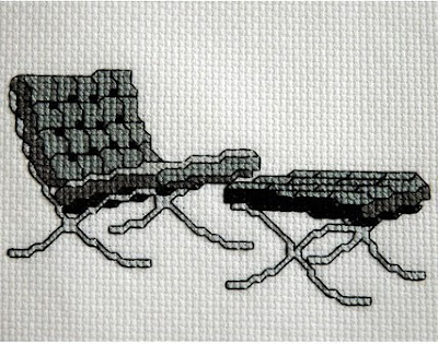 High Heel Chair on Visit The Tiny Modernist For More Cross Stitch Patterns Of The