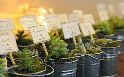 Place Card Holders and Place Settings at the Wedding Breakfast