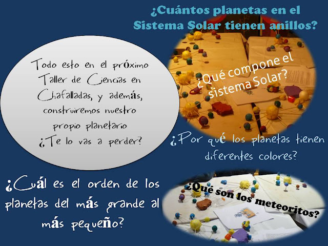 taller infantil de los planetas en Chafalladas