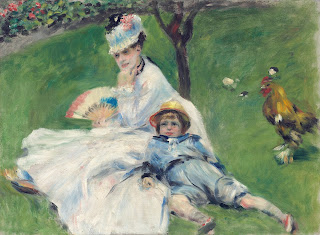 Camille Monet and Her Son Jean in the Garden at Argenteuil, 1874