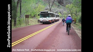 Zion National Park Shuttle Bus and bikes