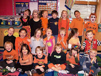 Mrs. Cassidy's class on orange and black day