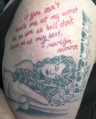 mary tattoos. Marilyn Monroe tattoos are not