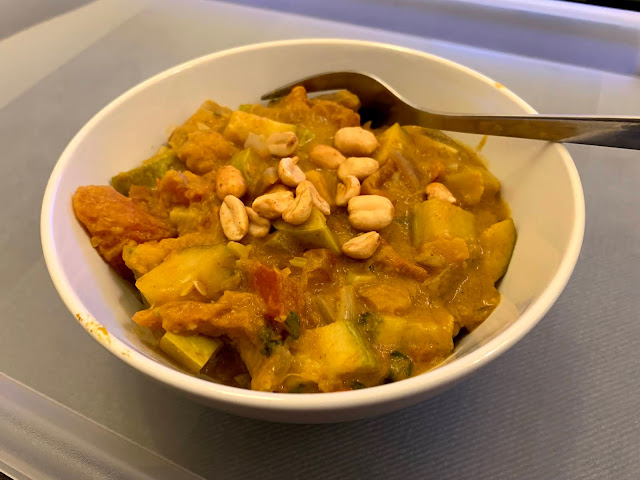 A bowl of vegetarian peanut stew