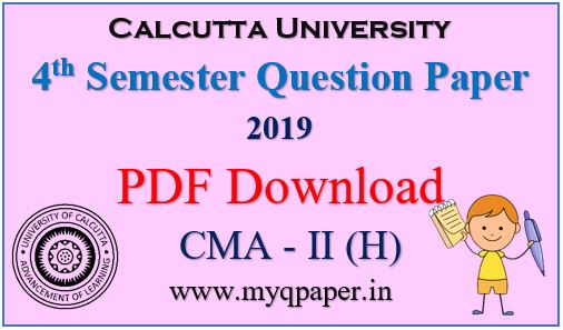 Download Calcutta University Cost and Management Accounting- II Honours Question Paper 2019