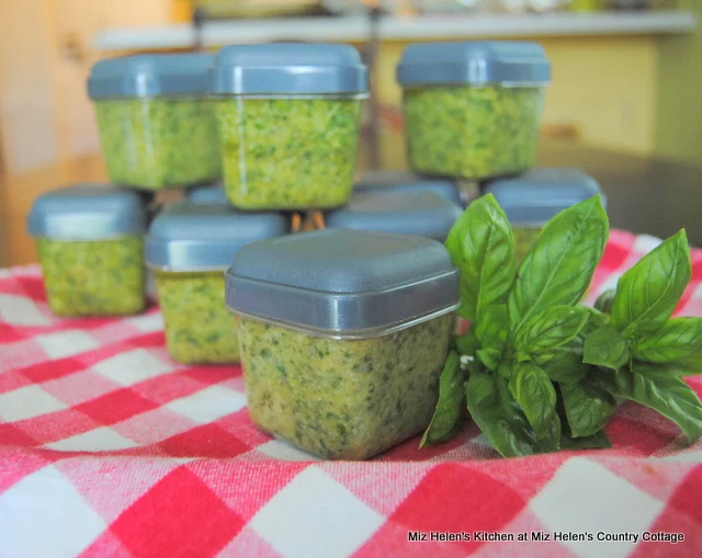 Preserving Sweet Basil Pesto at Miz Helen's Country Cottage