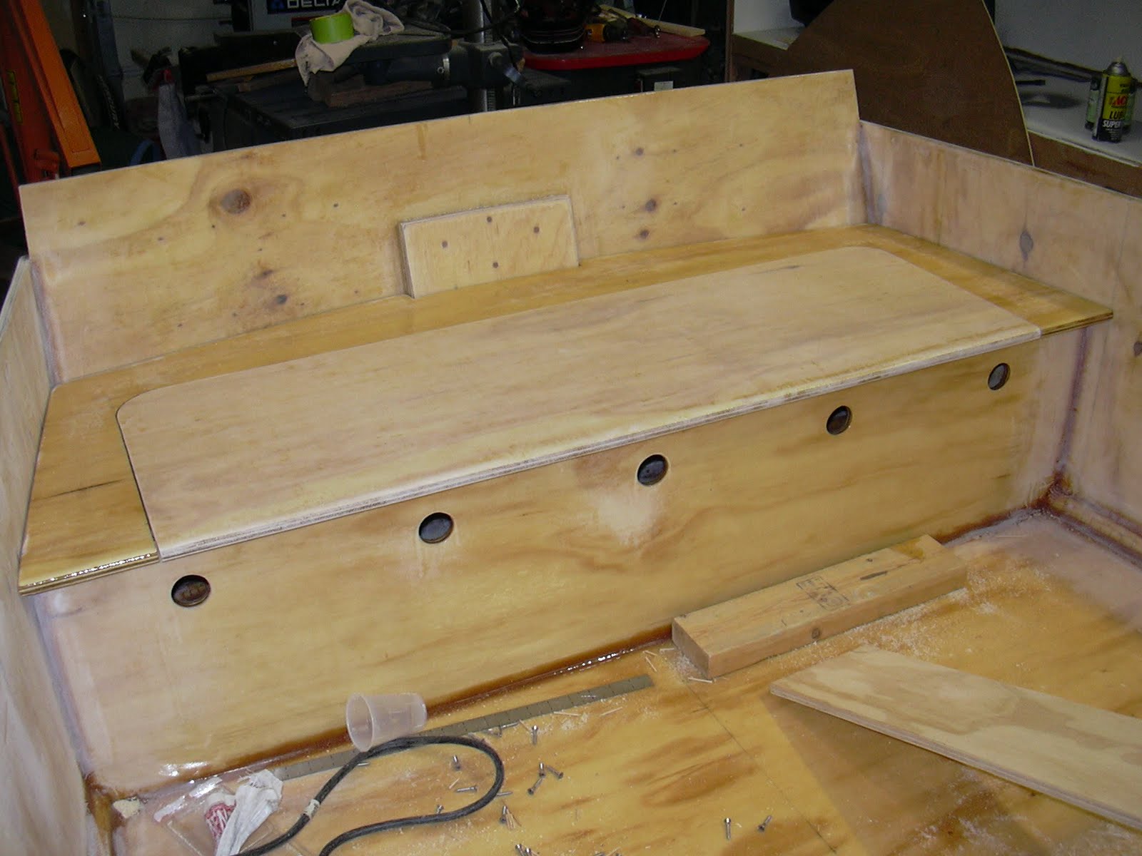 todd's mini-tug boat building journal: rear seat doubler