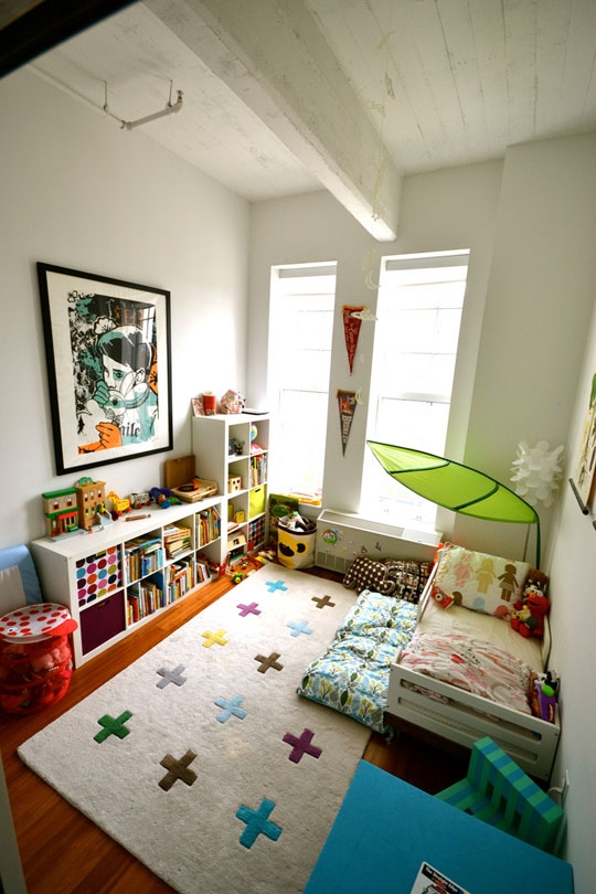 Bohemian kids room from Apartment Therapy : Sleeping under a giant 