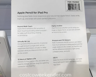 Costco 1024662 - Apple Pencil for iPad Pro (MK0C2AM/A): great if you actually like writing versus typing