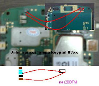 Keypad BlackBerry 83xx Light Sensor Lines