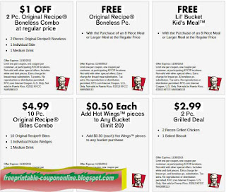 Free Printable Kfc Coupons