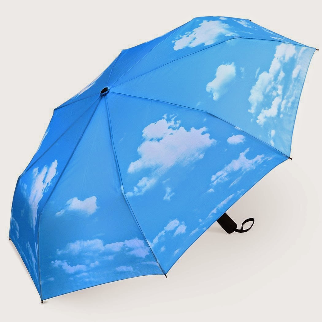 PLEMO Sunny Sky Automatic Folding Travel Umbrella