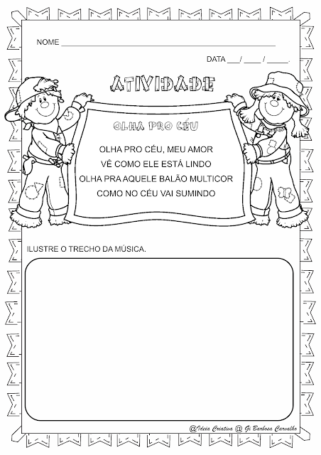 Atividade Desenho Festas Juninas