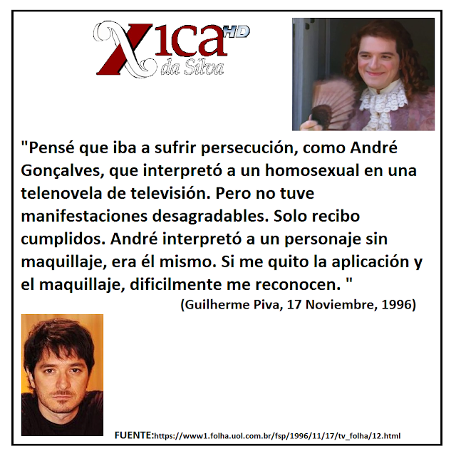 Declaración de Guilherme Piva sobre Xica da Silva (1996)