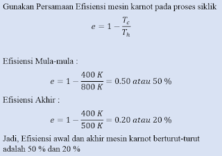 Kumpulan Soal dan Pembahasan Soal Ujian Nasional (UN) Fisika SMA Part 1 - Mesin Karnot dan Hukum Kedua Termodinamika