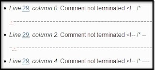 comment not terminated