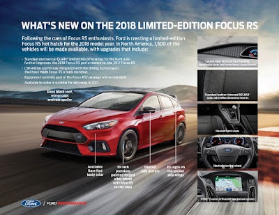 2018 Ford Focus RS Limited Edition Performance Hatchback