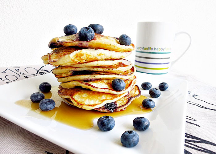 Blueberry Sour Cream Pancakes