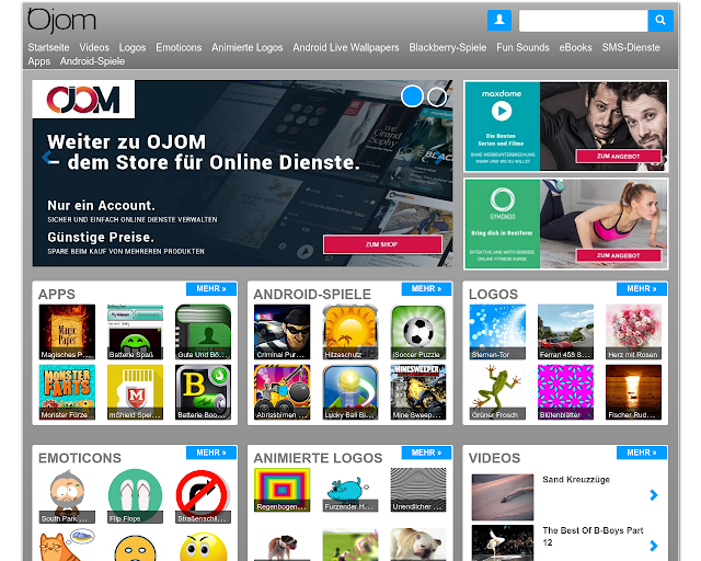 Sie können jetzt die besten Programme und Anwendungen über Ojom Mobile herunterladen