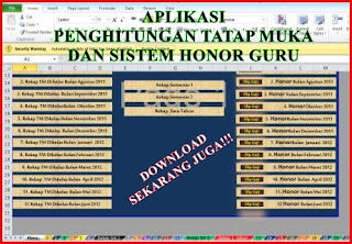 Download Perhitungan Tatap Muka Otomatis dan Honor Guru xls.