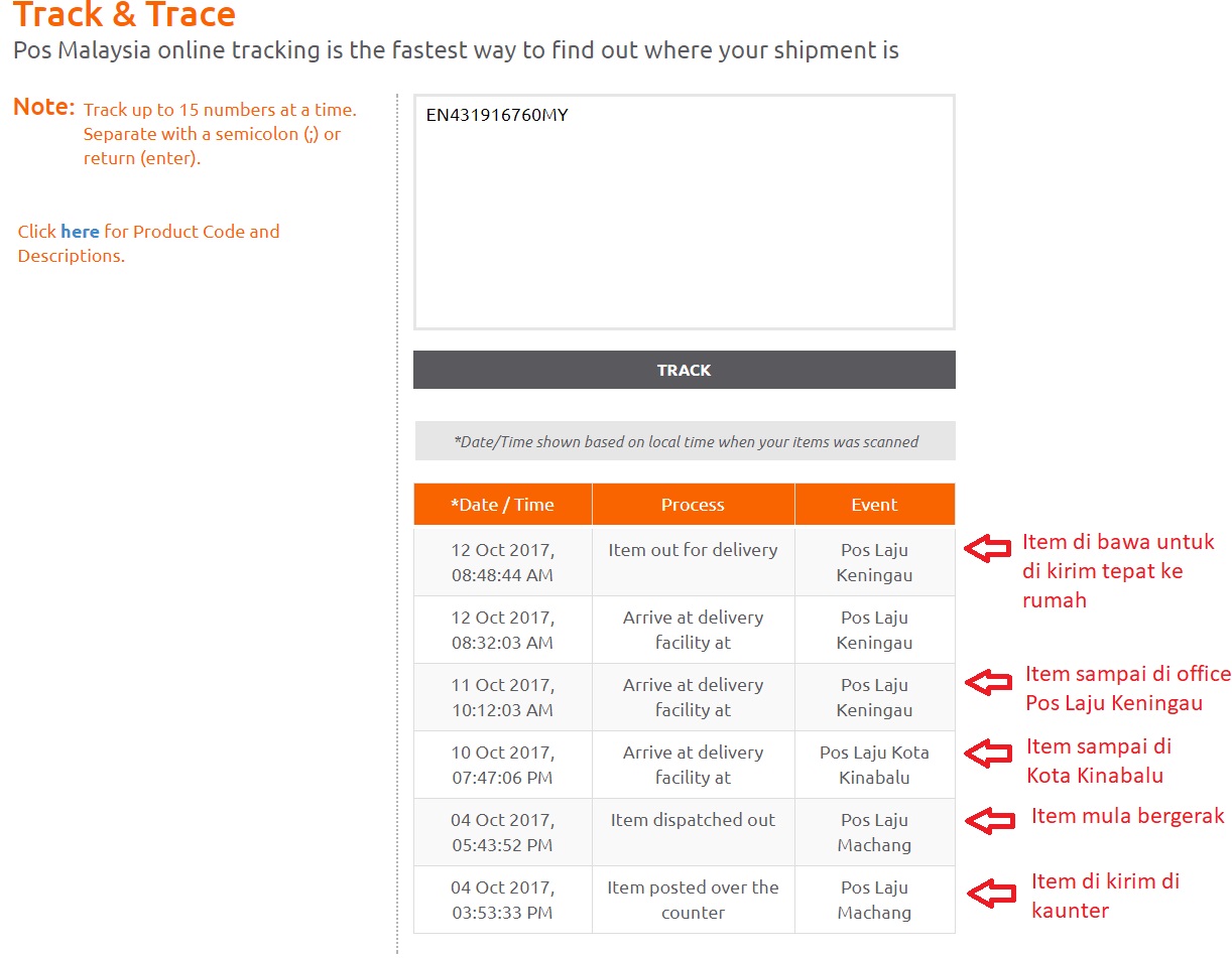 Cara Semak Tracking No Pos Laju Malaysia