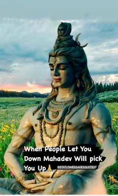 When People Let You Down Mahadev Will pick You Up