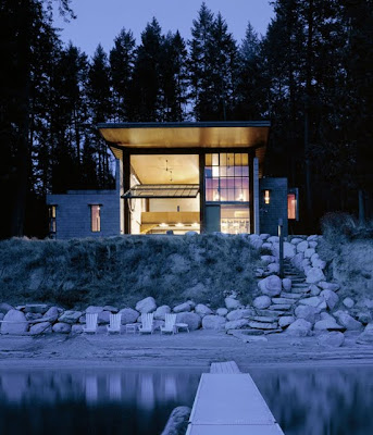 The Chicken Point Cabin Is A Loft-Like Modern Dwelling In Northern Idaho Seen On lolpicturegallery.blogspot.com